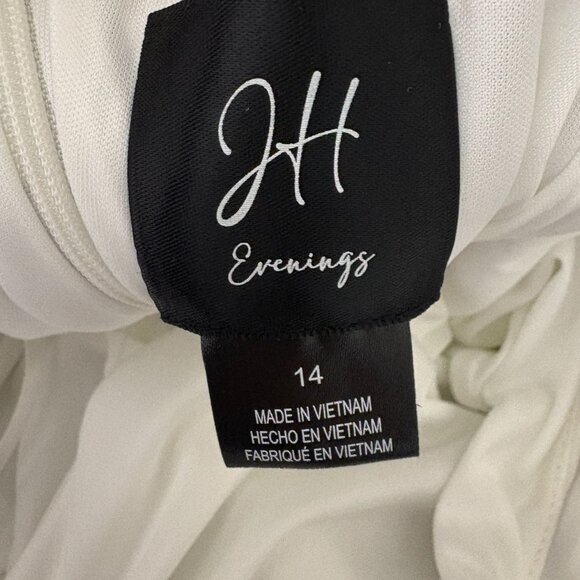 JH Evening Jessica Howard Floral Pink and White Size 14 New With Tag - Picture 9 of 9